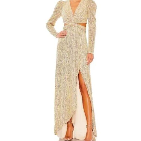 Mac Duggal Dresses & Skirts - ✨ Ieena for Mac Duggal Sparkly Sequin Puff Sleeve Gown – Size 8, NWT ✨